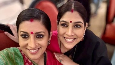'Grace, Grit and Gorgeousness': Smriti Irani Shares Emotional Post for Sakshi Tanwar Ahead of Iconic ‘Tulsi-Parvati’ Crossover in 'Kyunki Saas Bhi Kabhi Bahu Thi 2' (View Pic)