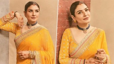 Raveena Tandon Celebrates Karva Chauth 2025 with Shilpa Shetty, Sunita Kapoor and Mira Rajput; Thanks India for Its Colourful Culture (View Pics)