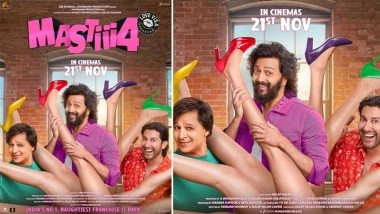 ‘Mastiii 4’: Riteish Deshmukh, Vivek Oberoi and Aftab Shivdasani Back With Four Times the Fun, Trailer Set To Release Soon (View Poster)