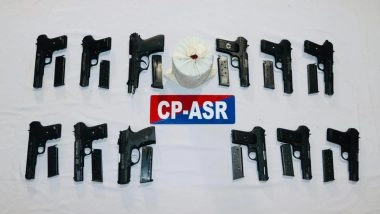 Punjab: Amritsar Police Bust Cross-Border Arms, Drug Network Linked to Pakistan; 5 Arrested, 12 Pistols, 1.5 Kg Heroin Seized