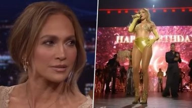 ‘The Tonight Show’: Jennifer Lopez Opens Up on Wardrobe Malfunction During Poland Performance, Says ‘Thank God I Had Big Underwear On’ (Watch Video)