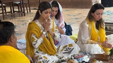 Shilpa Shetty Performs Inauguration Puja for New Bastian Outlet in Goa; Shares Glimpses from Ceremony (View Pics)