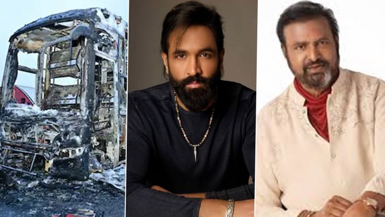 Kurnool Bus Fire Accident: Vishnu Manchu and Mohan Babu Express Heartfelt Condolences Over Tragic Loss of 11 Lives