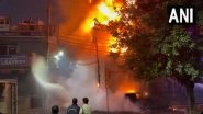 Haryana Fire: Massive Blaze Erupts at Showroom in Gurugram; Efforts Underway to Douse Flames (Watch Videos)