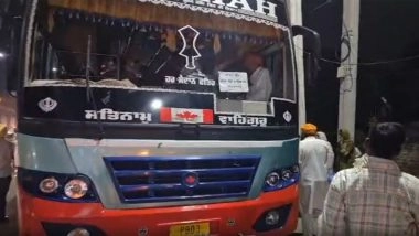 Punjab Road Accident: 3 Dead, One Injured As Roof of Bus Collides With Lantern of BRTS Tower in Amritsar