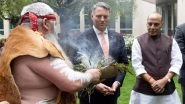 Rajnath Singh Honoured With Traditional &lsquo;Welcome to Country&rsquo; Smoke Ceremony, Holds Key Talks With Australian Leaders to Strengthen Defence Ties (See Pics and Video)