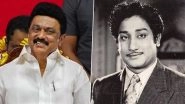 Sivaji Ganesan 98th Birth Anniversary: Tamil Nadu CM MK Stalin Pays Floral Tribute to the Legendary Actor (View Pics)