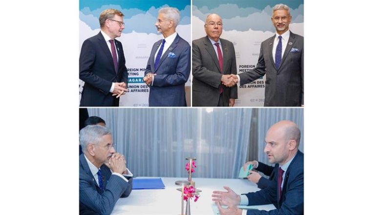 G7 Foreign Ministers’ Meet 2025: EAM S Jaishankar Meets German, French, Brazilian Counterparts in Canada