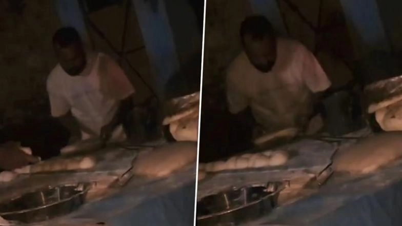 Spit-Gate in Bulandshahr: Man Caught on Camera Spitting in Tandoor While Making Rotis at Wedding in UP; Arrested After Video Goes Viral