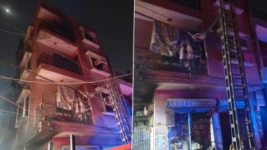 Delhi Fire: 3 Dead, 2 Injured After Blaze Erupts at 4-Storey Building in Tigri Extension (Watch Video)