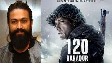 ‘120 Bahadur’: ‘KGF’ Star Yash To Launch the Trailer for Farhan Akhtar’s Upcoming War Film Based on Major Shaitan Singh Bhati