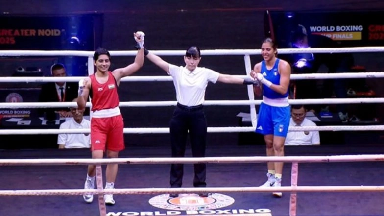 Preeti Pawar Wins Gold Medal in Women’s 54 KG Category at World Boxing Cup Finals 2025, Defeats Italy’s Sirine Charrabi 5–0 to Claim Victory