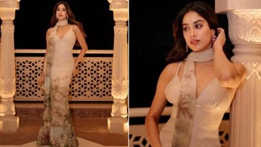 Janhvi Kapoor Stuns in INR 3.09 Lakh Elie Saab Sequined Gown With Tropical Print; Actress Serves Glam While Continuing Her Strong Career Run (View Post)