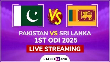 Pakistan vs Sri Lanka Free Live Streaming Online, 1st ODI 2025: How To Watch PAK vs SL Cricket Match Live Telecast on TV in India?