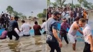 Rahul Gandhi Takes Break From Bihar Campaign Trail, Joins Mukesh Sahni in Fishing Session in Begusarai; Viral Video Shows Congress Leader Wading Into Pond
