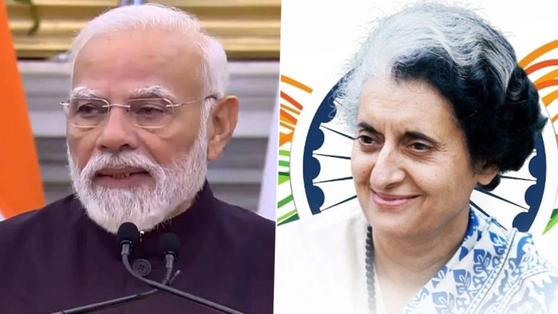Indira Gandhi Birth Anniversary: PM Narendra Modi Pays Tribute to Former Prime Minister on Her 108th Jayanti