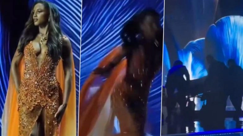 Miss Jamaica Gabrielle Henry Suffers Dramatic On-Stage Fall at Miss Universe Event, Rushed to Hospital (Watch Video)