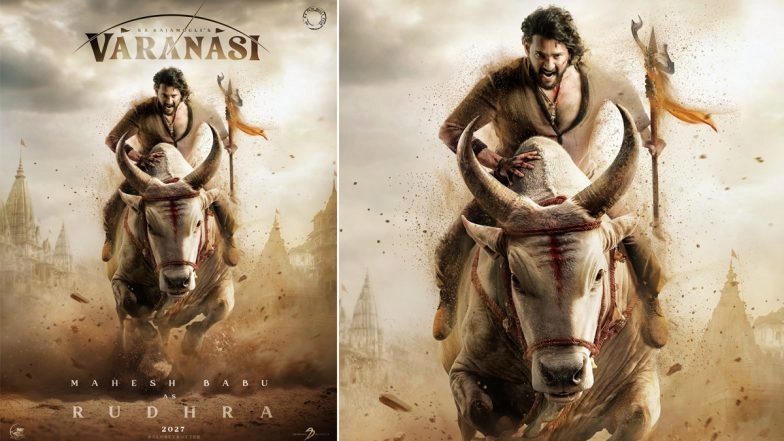 GlobeTrotter Event: SS Rajamouli’s Next Film Titled ‘Varanasi’, Mahesh Babu’s Intense First Look Revealed