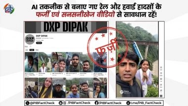 YouTube Channel ‘DXPDIPAK’ Shares Videos Claiming To Show Horrific Train and Air Accidents in India; Viral Clips Are AI-Generated, Says PIB