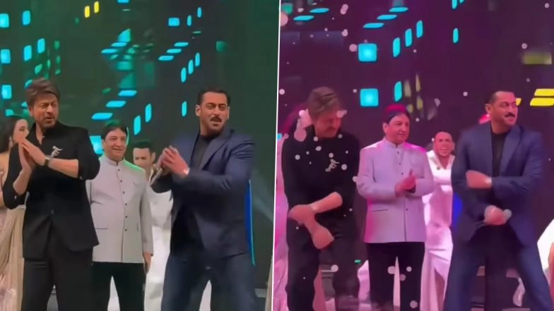 ‘Do Bhai Dono Tabahi’: Shah Rukh Khan and Salman Khan Light Up a Wedding With Their Charming Presence, Dance to Iconic ‘Oh Oh Jane Jaana’ Song; Netizens React (Watch Video)