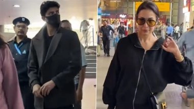 Malaika Arora Spotted With Rumoured Boyfriend and Diamond Merchant Harsh Mehta at Mumbai Airport, Duo Exit in Same Car Despite Walking Separately (Watch Video)