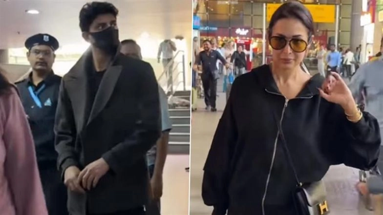 Malaika Arora Spotted With Rumoured Boyfriend and Diamond Merchant Harsh Mehta at Mumbai Airport, Duo Exit in Same Car Despite Walking Separately (Watch Video)