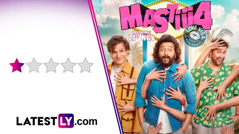 &lsquo;Mastiii 4&rsquo; Movie Review: Riteish Deshmukh, Vivek Oberoi and Aftab Shivdasani&rsquo;s Adult Comedy Scrapes the Bottom of Tastelessness (LatestLY Exclusive)