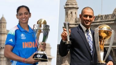 India Captain Harmanpreet Kaur Recreates MS Dhoni’s Trophy Picture After ICC Women’s World Cup 2025 Triumph (See Post)