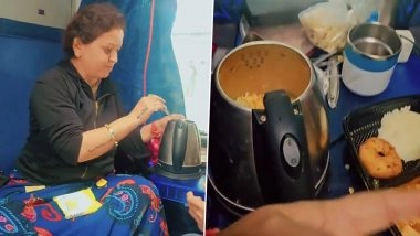 Maharashtra Woman Cooks Maggi in Train’s AC Coach Using Electric Kettle; Railways Warns of Fire Risk, Calls Act Illegal and Punishable (Watch Video)