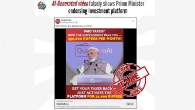Has India Introduced the ‘QuantumAl’ Investment Platform, Guaranteeing INR 3.5 Lakh per Month for Registration Fee of INR 21,000? PIB Fact Check Reveals Truth Behind Viral Facebook Ad