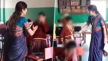 ‘Ghol Bana Ke Pilau’: Female Teacher Slaps Students Over Poor Academic Performance in UP’s Jaunpur, Video Goes Viral
