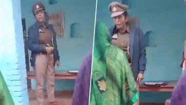 ‘Itna Joota Lagaenge Apni Shakal Bhool Jaoge’: UP Woman SI Threatens Elderly Woman in Unnao, Police Orders Probe as Video Goes Viral