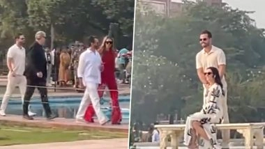 Donald Trump Jr at Taj Mahal: US President Donald Trump’s Son Visits Iconic Monument in Uttar Pradesh’s Agra (Watch Video)
