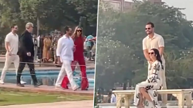 Donald Trump Jr at Taj Mahal: US President Donald Trump’s Son Visits Iconic Monument in Uttar Pradesh’s Agra (Watch Video)