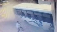 Uttar Pradesh Road Accident: 35 Injured After Private Bus Goes out of Control and Collides With Wall in Etawah (Disturbing Video)