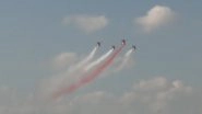 93rd Air Force Day Celebrations: Tejas and Rafale Dazzle in Grand IAF Flypast Over Brahmaputra in Guwahati (Watch Videos) 93rd Air Force Day Celebrations: Tejas and Rafale Dazzle in Grand IAF Flypast Over Brahmaputra in Guwahati (Watch Videos)