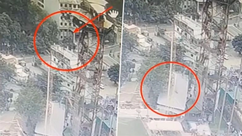 Rishikesh Bungee Jump Nightmare: 180-Feet Fall in Shivpuri Leaves Youth Critical After Rope Snaps; CCTV Video Goes Viral