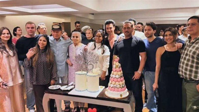 Salman Khan and Family Celebrate Double Anniversary; Salim–Salma Khan’s 61st and Arpita–Aayush Sharma’s 11th Wedding Anniversaries With Heartwarming Family Gathering (View Post)