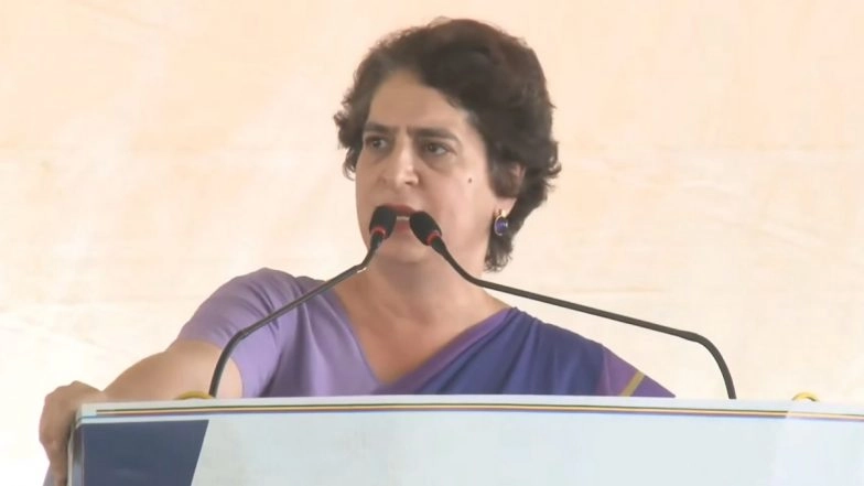 Bihar Assembly Elections 2025: If Fair Polls Held Here, Current NDA Government Will Be Voted Out, Says Priyanka Gandhi at Rally in East Champaran (Watch Video)