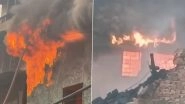 Delhi Fire: Massive Blaze Erupts in Wazirpur Industrial Area, 15 Fire Tenders Rushed to Spot (Watch Video)