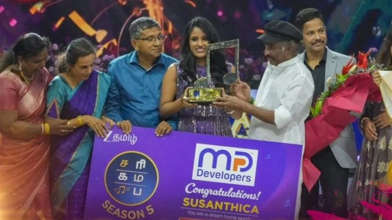 &lsquo;Sa Re Ga Ma Pa&rsquo; Seniors Season 5 Winner: Susanthica Wins Popular Tamil Singing Reality Show Beating Sapesan &ndash; Here&rsquo;s How Much Prize Money She Won! (Watch Video)