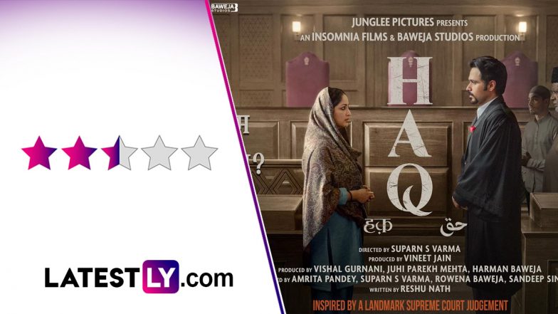 &lsquo;Haq&rsquo; Movie Review: Yami Gautam and Emraan Hashmi Lift a Heavy-Handed Courtroom Drama That Is Sneaky About Its Politics (LatestLY Exclusive)