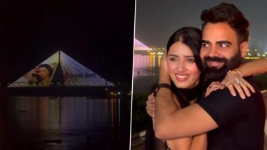 ‘From 0 to Here’: Social Media Influencer Neetu Bisht Gets Teary-Eyed After Her Name Lights Up Bandra-Worli Sea Link, YouTuber Expresses Heartfelt Gratitude for the Big Honour (Watch Video)