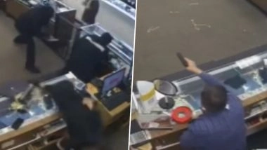 California: Jewellery Store Owner Opens Fire on Masked Robbers, Chases Them Into Street as Thief’s Pants Fall Down During USD 170,000 Heist (Watch Video)
