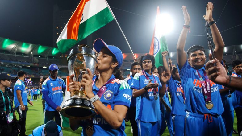 ‘Naa Lega Koi Panga… Rahega Sabse Upar Tiranga’ India Women’s Cricket Team Unveils Victory Song After Maiden ICC Women’s World Cup 2025 Glory (Watch Video)
