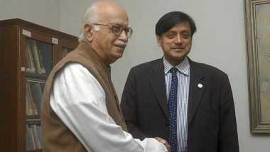 ‘True Statesman’: Congress Leader Shashi Tharoor Extends Greetings to BJP Stalwart LK Advani on His 97th Birthday