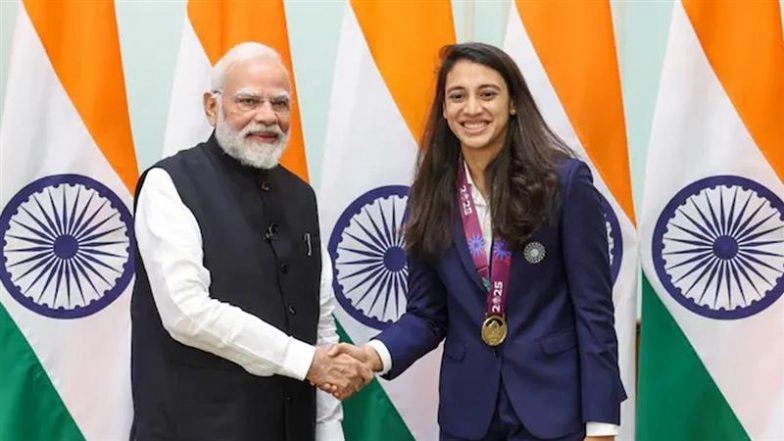 PM Narendra Modi Sends Heartfelt Wishes to Smriti Mandhana and Palash Muchhal, Mentions Their November 23 Wedding in Congratulatory Letter (View Post)
