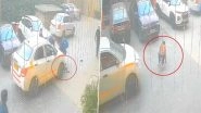 Accident Caught on Camera in Greater Noida: Schoolboy Miraculously Escapes After Cab Runs Over Him Inside Ajnara Homes Society, Video Goes Viral