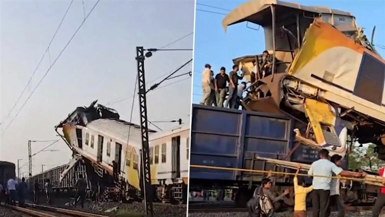 Chhattisgarh Train Accident: Passenger Train Collides With Goods Train Near Bilaspur Railway Station, 2 Injured (Watch Videos)