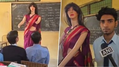 UP Student Builds AI Teacher Robot: Bulandshahr Innovator Creates ‘Sophie’ Using LLM Chipset to Teach and Clear Doubts; Calls for Research Labs in Every District (Watch Video)